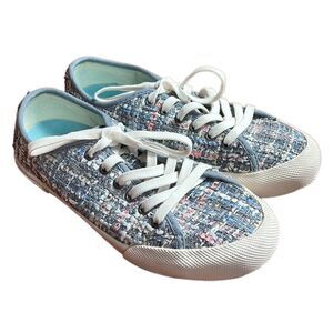 SeaVees Tweed Lace-Up Sneakers Women’s Size 5 Multi Color Casual Shoes